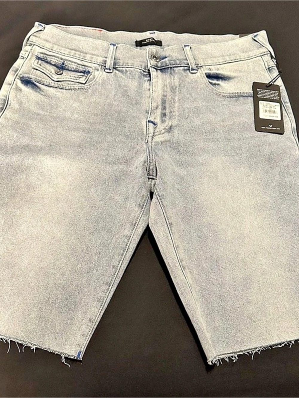 True Religion Ricky Super T Flap Short Raw Hem Men's Waist 34